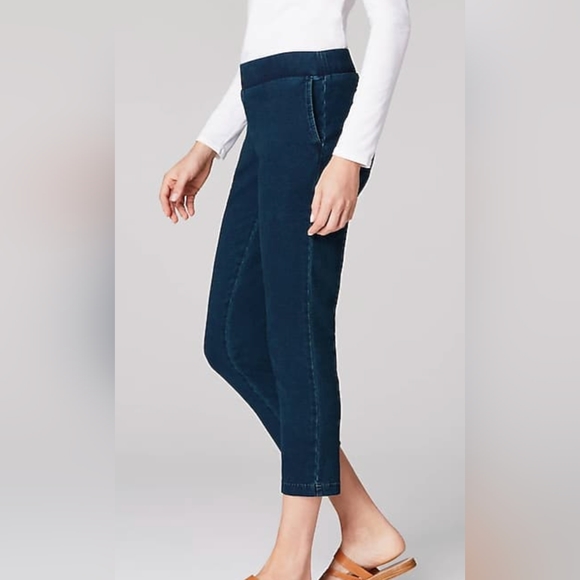 J. Jill Pants - French terry cropped jeans. Denim with the comfort of jeggings.